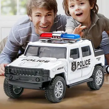  1:32 Моделиране на Детска Полицейска Играчка Модел Автомобил Отстъпи Сплав за Леене Под Налягане на оф-роуд Превозни Средства за Събиране на Подаръци Играчки за Момчета Деца