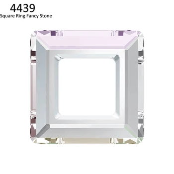  (1 бр) Crystal 4439 Квадратно Пръстен свободни перли, планински кристал за бижута със собствените си ръце