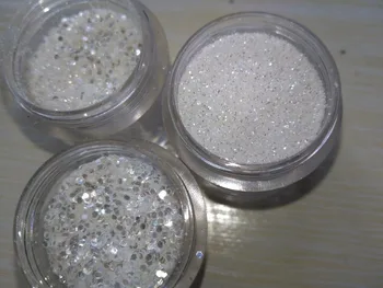  10 г диамантен прах - Переливающаяся малка блестяща пудра на прах за дизайн на НОКТИТЕ (0,008 