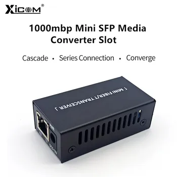  100/1000 М Мини Оптичен Медиаконвертер SFP Модул Радиоприемник 1 SFP Слот до 1,25 g RJ-45 Ethernet Port Gigabit Оптичен суич