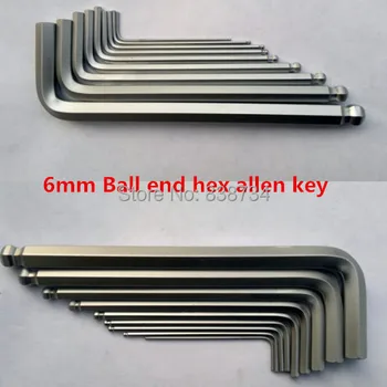 10шт 6 mm шестограмен шестостенния ключ гаечен ключ сферичен край на шестостенния ключ гаечен ключ шестограмен ключ ключ