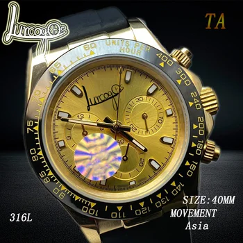  18 Видове Мъжки часовници Автоматични Механични Часовници Сапфирен кристал Керамично Пръстен за часовника от неръждаема Стомана 316LG Часовници Cosmograph