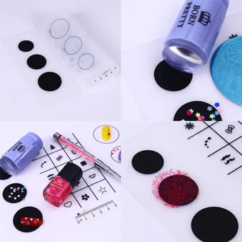  1бр силиконов печат за нокти мат за полиране на ноктите прехвърляне на фигурата мат плътен цвят шаблон маникюр инструменти за пробиване на шаблон