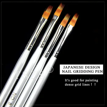  2 бр./лот Японски дизайн ноктите изкуство окото писалка за рисуване плътна линия на окото