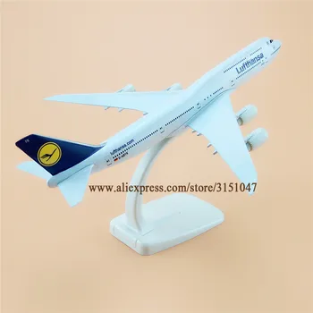  20 см Модел Самолет Air, Lufthansa B747 Боинг 747-8 Airways Airlines Модел Самолет От Метална сплав, Хвърли под натиска на Самолет