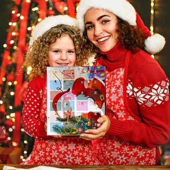  24 Дни Коледен Обратното Броене Адвент Календар Комплект 2023 Гривни Комплект За Бижута направи си САМ Ръчно изработени Коледен Подарък За Момичета