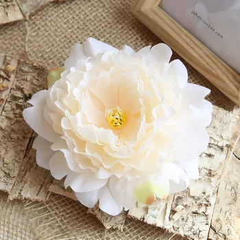  3 бр Диаметър 13 см честит божур Изкуствени цветя, корона висококачествена коприна плат на цветя сватба монтиране на украса направи си САМ цветя
