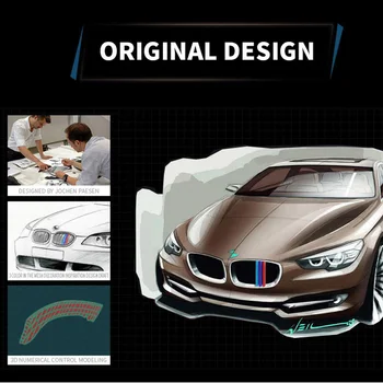  3 бр. За BMW X3 F25 F26 2011-2017 Автомобили Предна Решетка Поставяне Апликации Ленти M Цвят на Спортна Обтегач Скара Седалките Клип 3 три-цветен