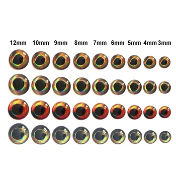  400 БР., Многоцветни Холографски 3D 4D Рибешки Очи за Обвързване на Мушек, дискове лента, Стръв, Дървени и Пластмасови Стръв, Попър, направи си сам, Очи 3 мм - 12 мм