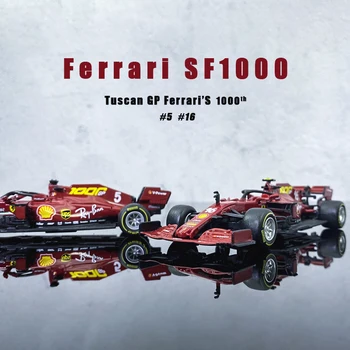  Bburago 1:43 2020 Ferrari F1 SF1000 #5 # 16 Ferrari Team 1000 Мемориал състезателна формула статично моделиране на модел на превозното средство от сплав Играчки