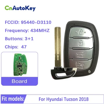  CN020135 Оригинал/на Вторичния пазар са 4 бутона за Hyundai Tucson 2018 Интелигентен ключ дистанционно 433 Mhz HITAG 3 Транспондер Номер 95440-D3110