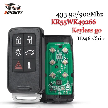  Dandkey KR55WK49266 Ключодържател 6 Бутон 433 Mhz/902 Mhz Подмяна Умно Дистанционно Ключ за Кола Режисьорски Ключ За Volvo S60, S80, XC60, XC70 V70, V60