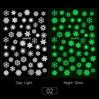  GAM-БЕЛ 3D Светещи Стикери за Нокти на Звездното Небе Снежинка Пеперуди на Пламък Дизайн Светещи в Тъмното Самозалепващи Стикери за Декорация на Нокти
