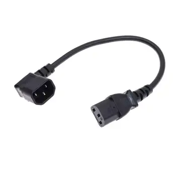  IEC 320 C14 Правоъгълен штекерный кабел C13, удлинительный на захранващия кабел на 90 градуса C14-C13 за UPS PDU, захранващ кабел ac H05VV-F VDE