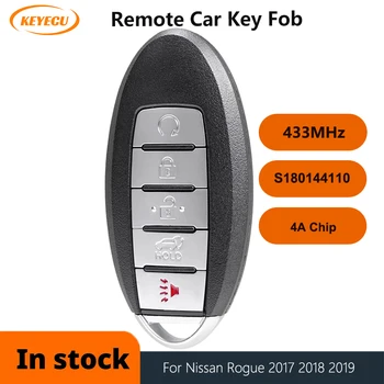  KEYECU 1/3/10 бр 433,92 Mhz FCC ID: KR5S180144106 S180144110 Умно Дистанционно Кола Ключодържател 5 Бутона за Nissan Rogue 2017 2018 2019