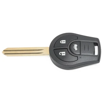 Keyecu Дистанционно кола Ключодържател 3 бутона 315 Mhz/433 Mhz ID46 Чип за Nissan Note Juke Micra FCC ID: CWTWB1U761, P/N: H05611HB1A