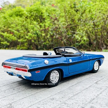  Maisto 1:24 1970 Dodge Fighter R/T Кабриолет Син моделиране сплав модел автомобил занаяти украса колекция от играчки инструменти за подарък