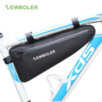  NEWBOLER Велосипедна Триъгълна Чанта Велосипедна Рамка на Предната Тръба Чанта Водоустойчива Велосипедна Чанта Акумулаторна Чанта за Опаковка Чанта за Аксесоари Без Устни