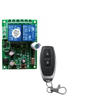  QIACHIP 433 Mhz AC 110-220 Безжична 2CH RF Предавател на Дистанционно Управление Switch + RF Релеен Приемник За Лесно Отваряне на Гаражни врати