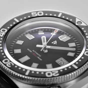  RDUNAE Retangula Мъжки Автоматичен часовник е охлюви 6105/8000 Часовници за Гмуркане Водоустойчив Светещи Механични Часовници