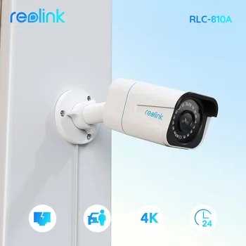 Reolink Външна Камера за 4K PoE Откриване на Човек/на Колата Инфрачервена Куршум за Нощно Виждане Интелигентен Дом IP Камера за Наблюдение RLC-810A