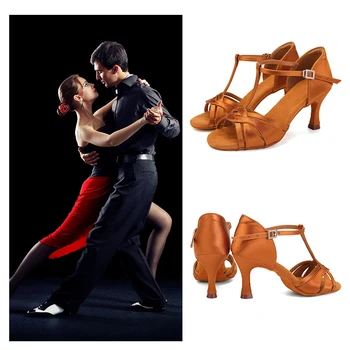  SWDZM/КОПРИНЕНИ дамски обувки за латинските танци, салса, танго, танцови обувки на висок ток с мека подметка от 5 см./8,5 см, обувки за балните танци за момичета, салса