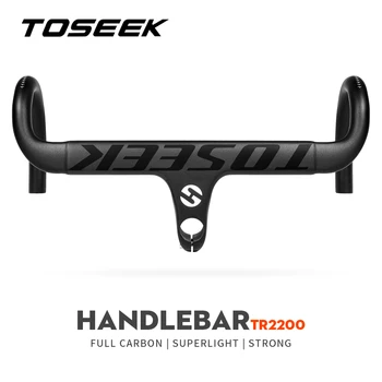  TOSEEK TR2200 от въглеродни влакна Пътен Волана Велосипеден Волана 28,6 мм Лост За Шоссейного Наем Матово Черен от въглеродни влакна Волана