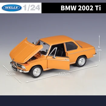  WELLY 1:24 BMW 2002 Ti Класически Автомобил Сплав Модел на превозното средство за Леене Под Налягане и Играчки Превозни Средства да се Съберат на Кола Играчка Момче, подаръци За рожден Ден