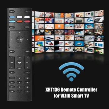 XRT136 Универсален Телевизионен Взаимозаменяеми Гласова Magic Дистанционно Управление за Smart TV, VIZIO D24F-F1 D32FF1 D43F-F1 дистанционно управление