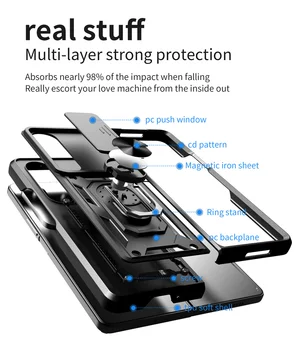  ZFold4 Калъф Черупки устойчив на удари Защита на Fundas За Samsung Galaxy Z Fold4 Flod 4 5 г Калъф Двутактов Помещение Защита под Формата На Миди Делото