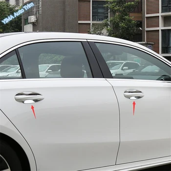  Автомобилна Външна Врата копчето Купа/Капачка Огледало за обратно виждане Тапицерия ABS Хром За Mercedes Benz A Class W177 A200 A220 2019-2022