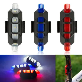  Велосипеден Фенер LED Велосипедна Размерът на Фаровете Задна Задна Светлина USB Акумулаторна Задна Светлина Лампа за Фенерче под наем Фенер Аксесоари За Велосипеди