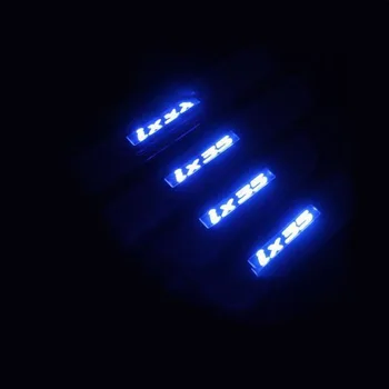  Висококачествен Панел от Неръждаема Стомана/Праг за Стайлинг на автомобили за 2010-2012 Hyundai Ix35 със синя led светлина