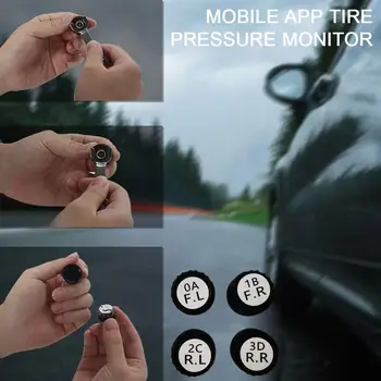  Датчици за налягане в гумите TPMS за мотоциклети Bluetooth-съвместими Мониторинг на Android/IOS Кола на Външен сензор за Налягане в гумите T9B8