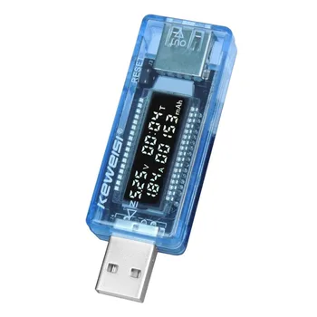  Директна доставка 4 в 1 LCD ДИСПЛЕЙ USB Детектор на Ток Напрежение Капацитет Тестер Волта Зарядно Устройство за Откриване на Метър Мобилен Мощност на Батерията Тестове