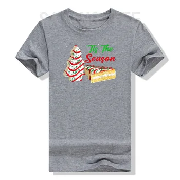  Забавен сезон, Коледно дърво, Торта, Тениска с изображение на Деби, Подаръци, Коледни Костюми, Дрехи Y2k, графични тениски, Потници, Блузи с къс ръкав