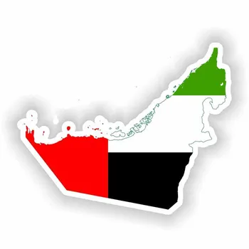  Карта на обединени арабски емирства Флаг Автомобилни Винилови Етикети Мотоциклетни Прозорци, Външни Аксесоари, Автомобилни Аксесоари