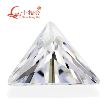  Качествена триъгълна форма с бял цвят 6A за цирконии губим CZ stone от Чиан xiang hui