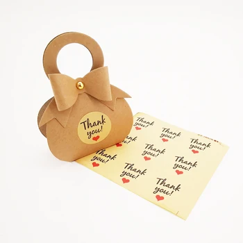  Крафт-Хартия Прост Стил любов Чанта чанта Сватбена Кутия Бонбони за Рожден Ден, опаковки, кутии сватбени подаръци за гостите Благодаря