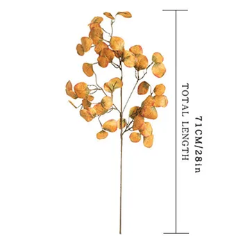  Кръгла клонка евкалиптово дърво есента на Изкуствени Цветя, artificiales изкуствени листа украса за декор за хола plantas