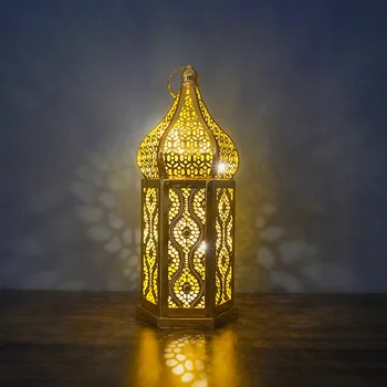  Метален Светодиоден Фенер 2023 Ейд Мубарак нощна светлина за Дома на Исляма, Мюсюлмански Вечерни Украса Рамадан Карим Ейд Ал Адха Украса