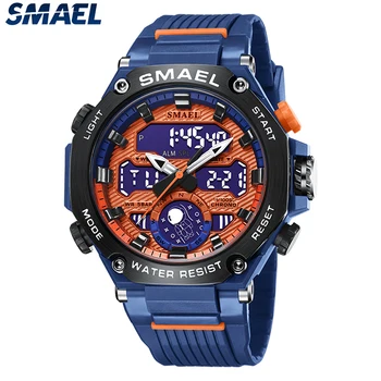  Мъжки Часовник SMAEL 8069, Водоустойчив спортен Часовник за Плуване, за Новата Мода, 2022, Военен, Хронометър, Аларма, reloj hombre