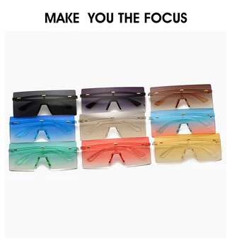  Най-новият Стил на Модерни Големи Квадратни Слънчеви Очила Пластмасови Очила с UV400 Унисекс слънчеви Очила