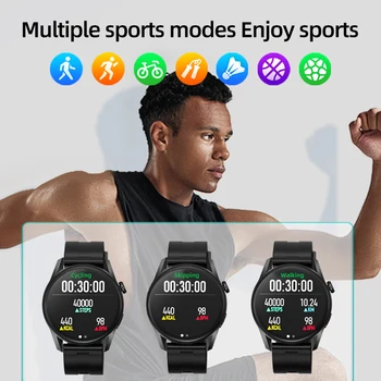  Нов GT3 Смарт Часовници За Мъже 1.28 Пълен Кръг Спорт Фитнес Тракер, Bluetooth Повикване Часовници за Мъже, за Жени, за IOS и Android За Huawei