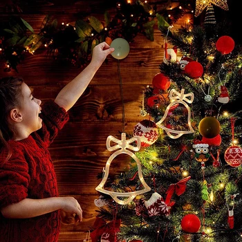  НОВ Коледен Засмукване Led Лампа, Окачена Лампа Дядо Лосове Снежинка Коледна Елха Форма на Домашно Прозореца на Коледно Парти Бар Декор светлини