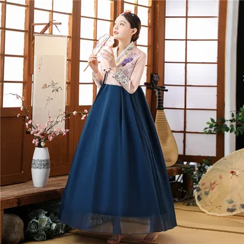  Новата Пролетна Мода Азиатска Принцеса Сценична Танцови На Корейски Традиционни Дрехи За Жени Dae Jang Geum Hanbok