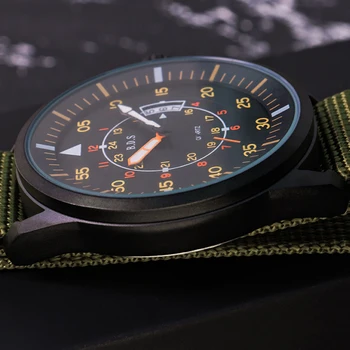  Нови Кварцови часовници за Мъже 44 ММ Водоустойчив Светещи Безжични Часовници с високо качество С Найлонови Каишка Пилотните ръчни часовници за Мъже relogio masculino