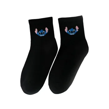  Нови Памучни Чорапи 2022 г., Дамски Къси Чорапи с Забавен Дизайн на Мики Маус, Доналд Дък, Мечка Уини и Чорапи За Момичета, Прекрасни Бели Чорапи