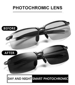  Нови Поляризирани Фотохромичните Слънчеви Очила За Мъже и Жени, които променят Цвета, Слънчеви Очила, Мъжки, С Антирефлексно Покритие, Дневно и Нощно Виждане, Шофиране, UV400