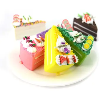  Реалистичен Изкуствен Триъгълни Торта Разнообразни Фалшиви Торти Модел На Снимки На Предмети За Декорация На Дома Занаяти